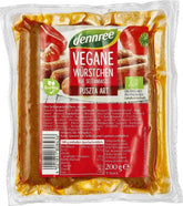 Veganske Bratwürste med krydret Seitan BIO 200 g - DENNREE